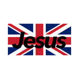 Christ over United Kingdom Sticker